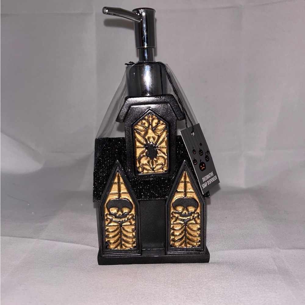 Haunted house soap dispenser gothic witch decor Halloween bathroom decor